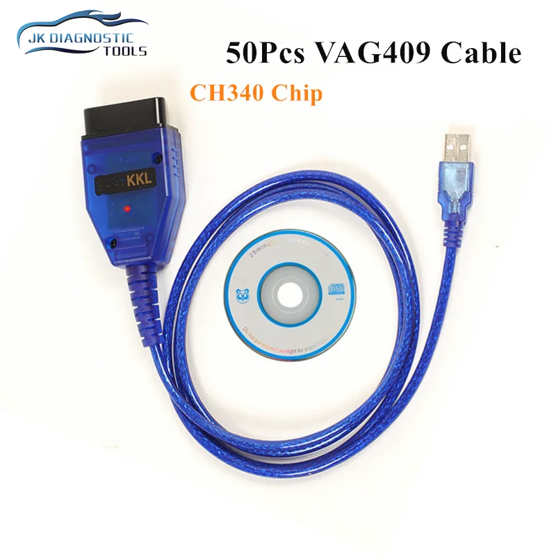 VAG KKL 409 ڵ    CH340 Ĩ, VAG 409 KKL ̺, USB ̽, VAG409 OBD2 ĳ,  , 50 